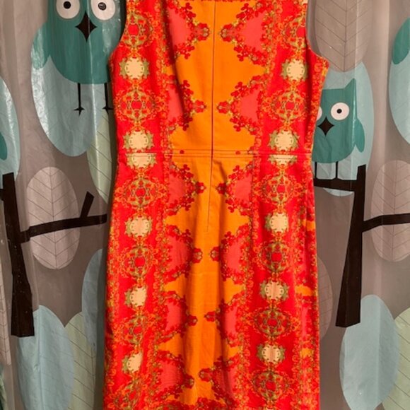 Partially lined, machine-washable, bright summery Jones + Co. dress, size 4 - Picture 2 of 3